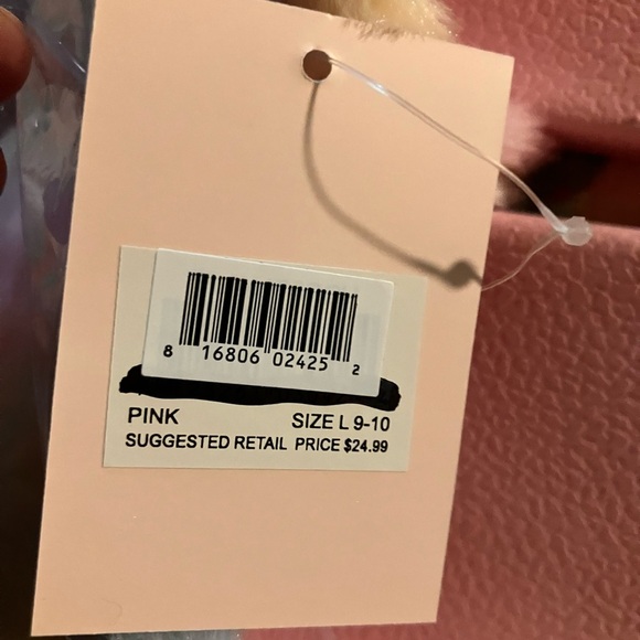 Chinese Laundry Pink and Multicolor Furry Slides - Picture 5 of 6